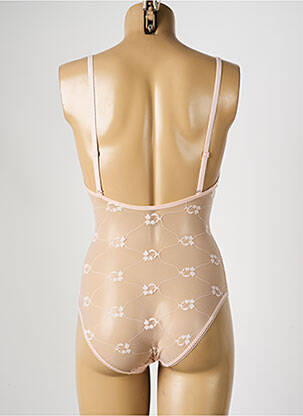 Body de lenjerie efect material satinat roz SIMONE PERELE femeie