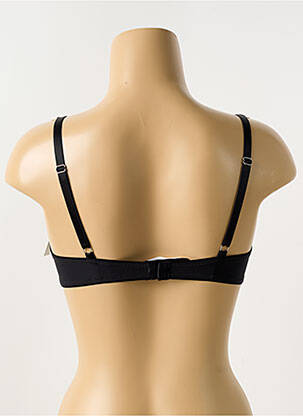 Sutien efect material satinat sutien cupe întregi cu decolteu înalt negru GEMMA femeie