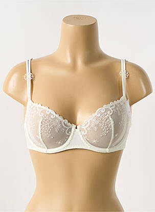 Sutien broderie sutien cupe întregi cu decolteu înalt alb SIMONE PERELE femeie