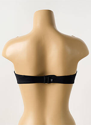 Sutien efect material satinat sutien balconet cu decolteu înalt negru SIMONE PERELE femeie