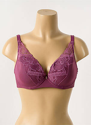 Sutien efect material satinat top sutien modelat violet CHANTELLE femeie
