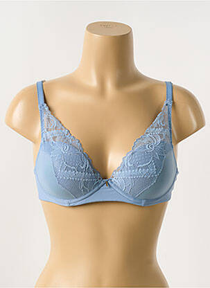 Sutien efect material satinat top sutien modelat albastru CHANTELLE femeie