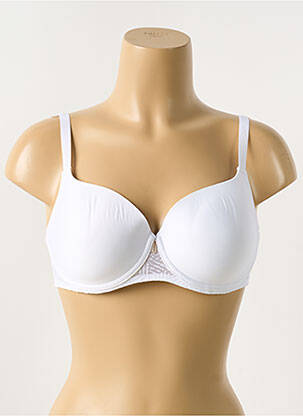 Sutien efect material satinat top sutien modelat alb CHANTELLE femeie