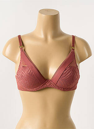 Sutien efect material satinat top sutien modelat maro CHANTELLE femeie