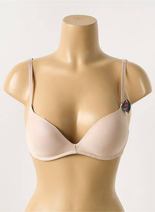 Sutien fără armatură top sutien push-up culoare piersică PASSIONATA femeie