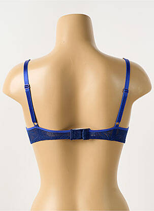 Sutien efect material satinat top sutien push-up albastru PASSIONATA femeie