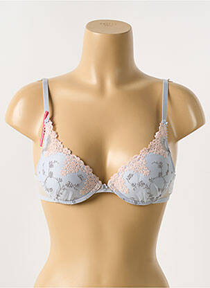 Sutien efect material satinat top sutien push-up gri PASSIONATA femeie