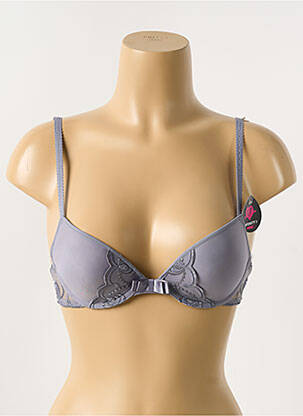 Sutien efect material satinat top sutien push-up gri PASSIONATA femeie