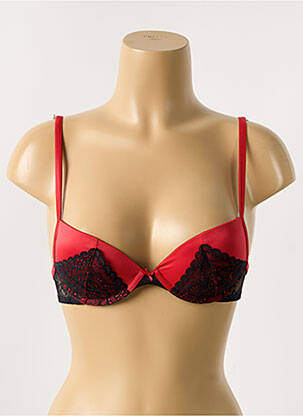 Sutien efect material satinat top sutien push-up roșu PASSIONATA femeie