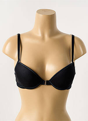 Sutien efect material satinat top sutien push-up negru IMPLICITE femeie