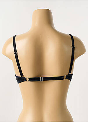 Sutien efect material satinat top sutien push-up negru IMPLICITE femeie