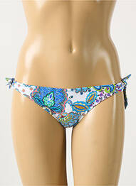 Chiloți de baie efect material satinat bikini albastru ANTIGEL femme