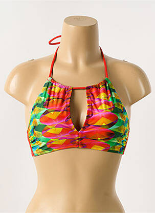Sutien de costum de baie elasticitate top triunghiuri roșu ANTIGEL femeie