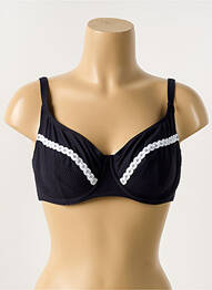Sutien de costum de baie elasticitate sutien cupe întregi cu decolteu înalt negru ANTIGEL femme
