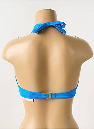 Sutien de costum de baie elasticitate top triunghiuri albastru ANTIGEL femeie