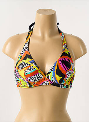 Sutien de costum de baie elasticitate sutien cupe întregi cu decolteu înalt negru ANTIGEL femme