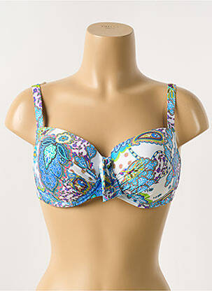 Sutien de costum de baie top sutien modelat top sutien modelat albastru ANTIGEL femeie