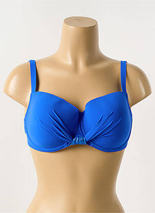 Sutien de costum de baie elasticitate top sutien modelat albastru ANTIGEL femeie