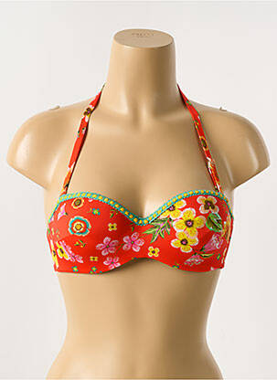 Sutien de costum de baie roșu ANTIGEL femeie