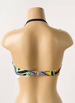 Sutien de costum de baie elasticitate sutien balconet cu decolteu înalt negru ANTIGEL femeie
