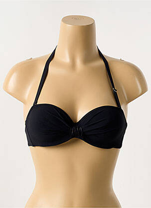 Sutien de costum de baie elasticitate top bentiță negru ANTIGEL femeie