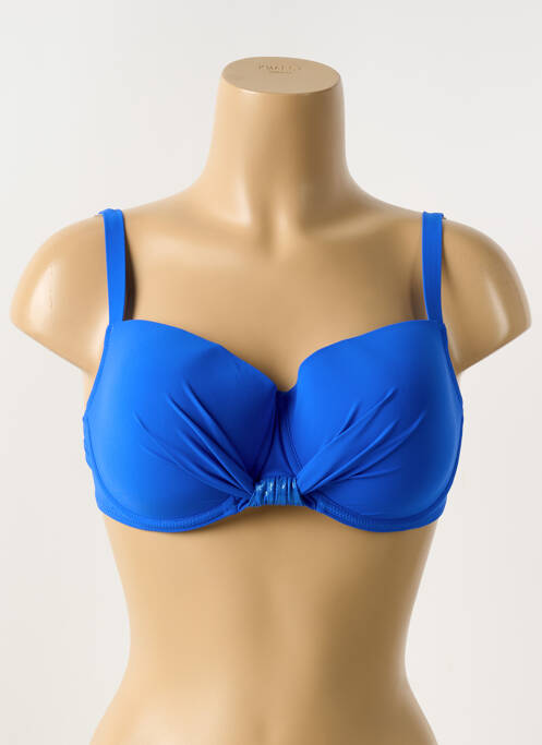 Sutien de costum de baie elasticitate top sutien modelat albastru ANTIGEL femme