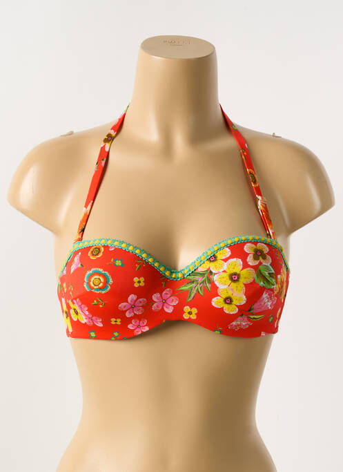 Sutien de costum de baie roșu ANTIGEL femeie