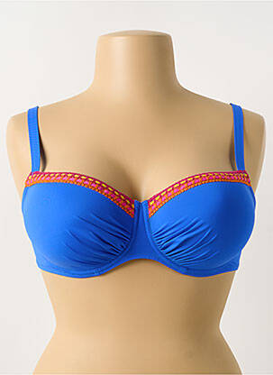 Sutien de costum de baie elasticitate top sutien modelat albastru ANTIGEL femeie
