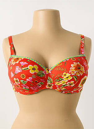 Sutien de costum de baie top sutien modelat top sutien modelat portocalie ANTIGEL femeie