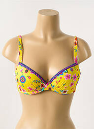 Sutien de costum de baie elasticitate top sutien push-up galben ANTIGEL femme