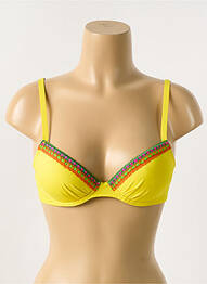 Sutien de costum de baie elasticitate top sutien push-up galben ANTIGEL femme