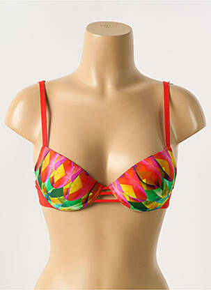 Sutien de costum de baie elasticitate top sutien push-up roșu ANTIGEL femeie