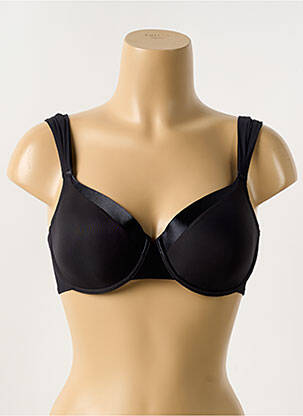 Sutien efect material satinat top sutien modelat negru IMPLICITE femeie