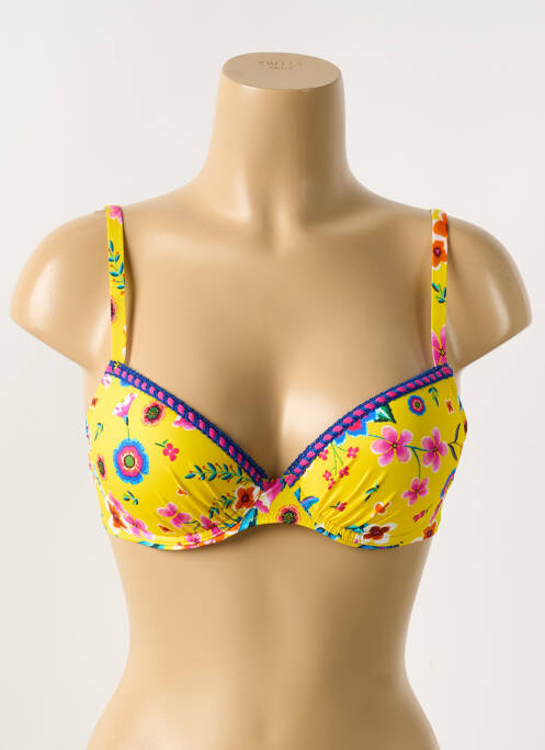 Sutien de costum de baie galben ANTIGEL femeie