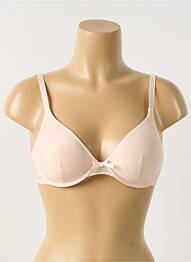 Sutien efect material satinat sutien cupe întregi cu decolteu înalt roz PASSIONATA femme