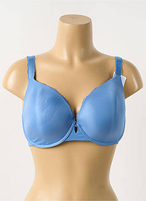 Sutien efect material satinat top sutien modelat albastru SIMONE PERELE femeie