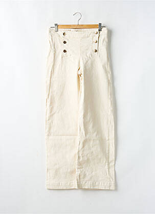 Blugi cu croială evazată bej MAISON 123 femeie