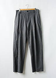 Pantalon drept țesătură melanj talie înaltă gri IKKS homme