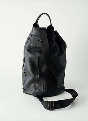Rucsac efect material satinat negru LE TANNEUR unisex