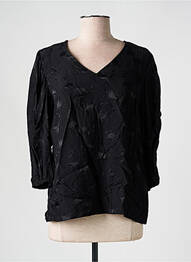 Bluză imprimeu floral mâneci 3/4 negru JULIE GUERLANDE femme