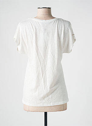 Tricou guler în v mâneci scurte alb JULIE GUERLANDE femeie