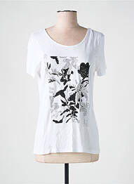 Tricou croială cambrată mâneci scurte alb JULIE GUERLANDE femme