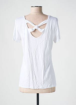 Tricou croială cambrată mâneci scurte alb JULIE GUERLANDE femeie