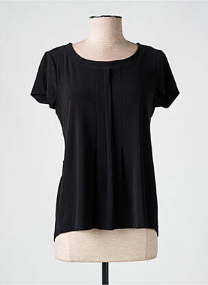 Tricou elasticitate mâneci scurte negru ANDAMIO femeie