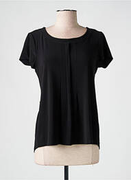 Tricou elasticitate mâneci scurte negru ANDAMIO femme