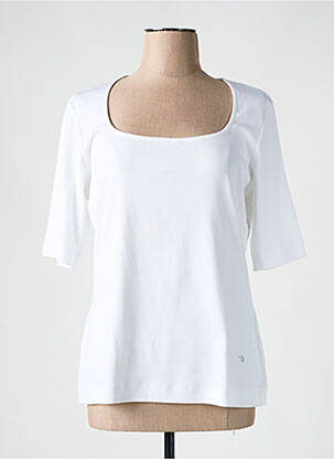 Tricou elasticitate mâneci scurte alb DISMERO femeie