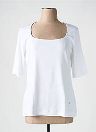 Tricou elasticitate mâneci scurte alb DISMERO femme