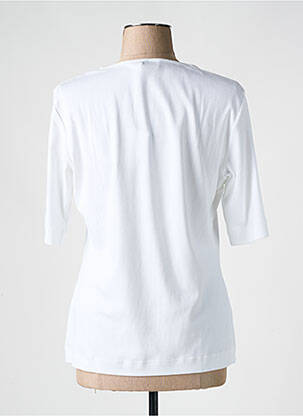 Tricou elasticitate mâneci scurte alb DISMERO femeie