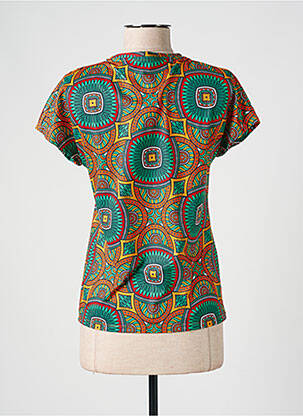 Tricou guler în v mâneci scurte portocalie LESLIE femeie