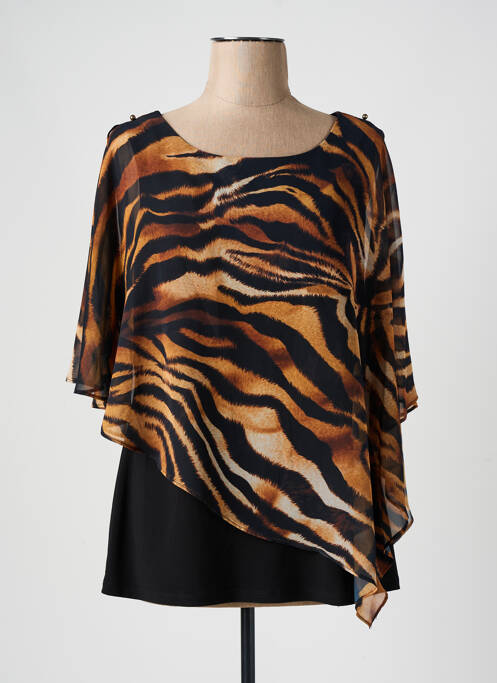 Tunică mâneci scurte maro FRANK LYMAN femeie